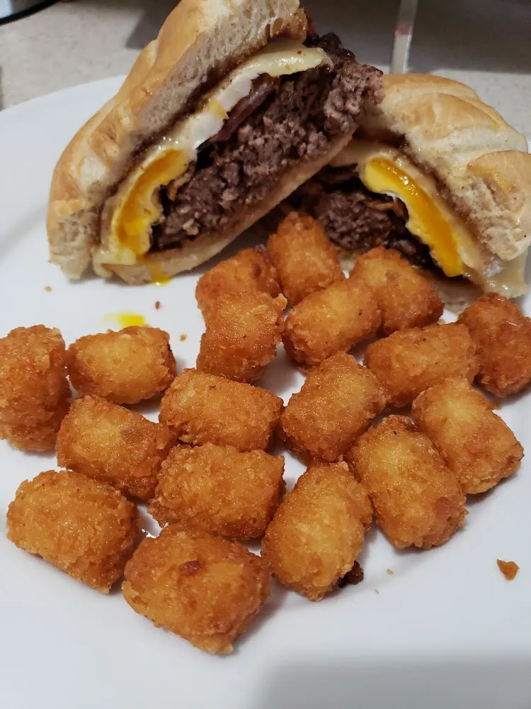 Burger and Tater Tots