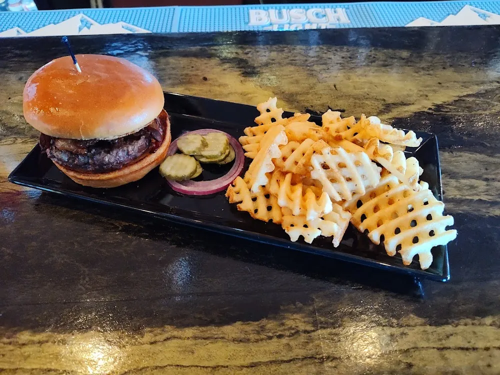 Burger and Waffle Fries