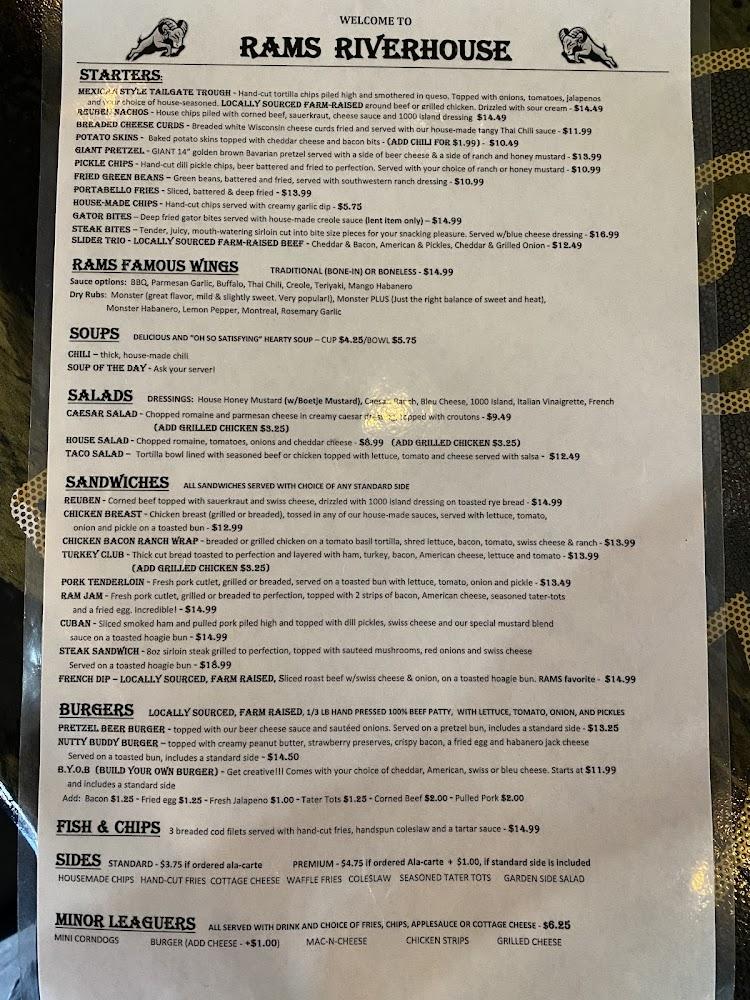 Rams Riverhouse Menu image 3